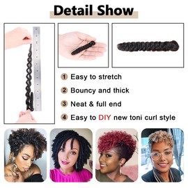 PHOCAS 10'' 3Packs Short Curly Crochet Hair Curl Jump Wand Jamaican Bounce Crochet Hair For Black Women(6MM 1B/30 Black to Blonde)