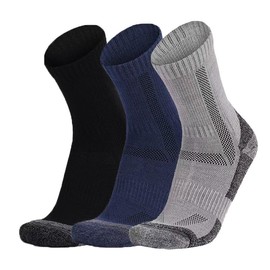 Lmuwecno Merino Wool Socks Thick Warm Hiking Socks Cushioned Thermal Crew Socks for Hiking & Journeys for Men