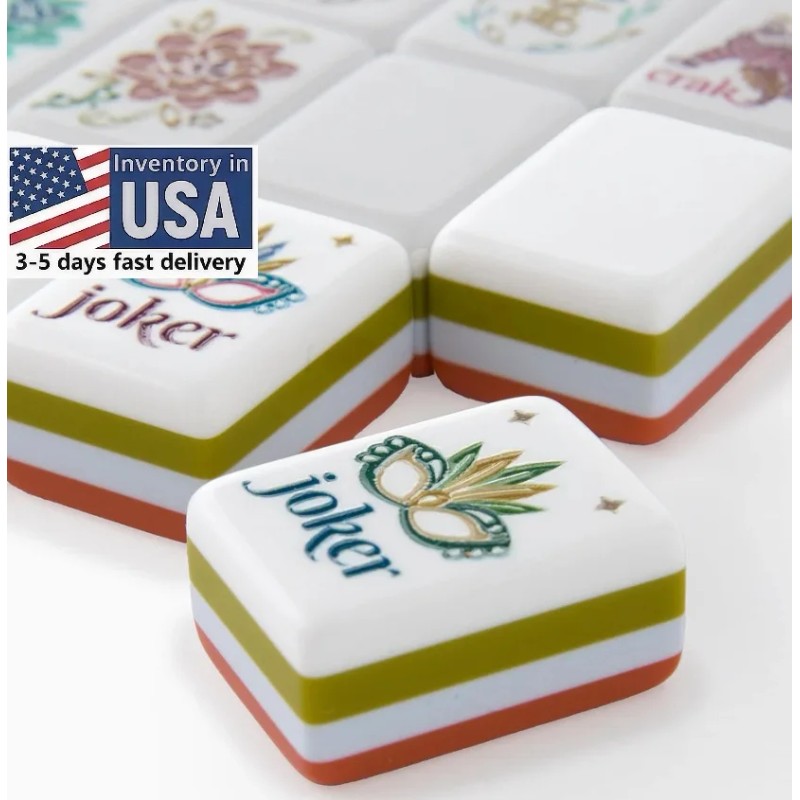 Sierra Mahjong Acrylic Mahjong Tiles 4-layer Engraved American Mahjong Tiles