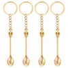 4PCS Mini Spoon Keychain Metal Tiny Spoons Small Spoons for