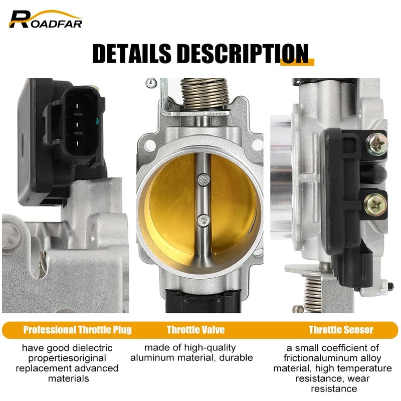 ROADFAR Throttle Body 671042 53032023AC 56029405 for 1991-2001 for Jeep