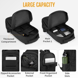 Explokit 15L 25L Tactical Backpack Small Military Molle Rucksack School Daypack for Camping Hiking Cycling Trekking (#15L-Black)