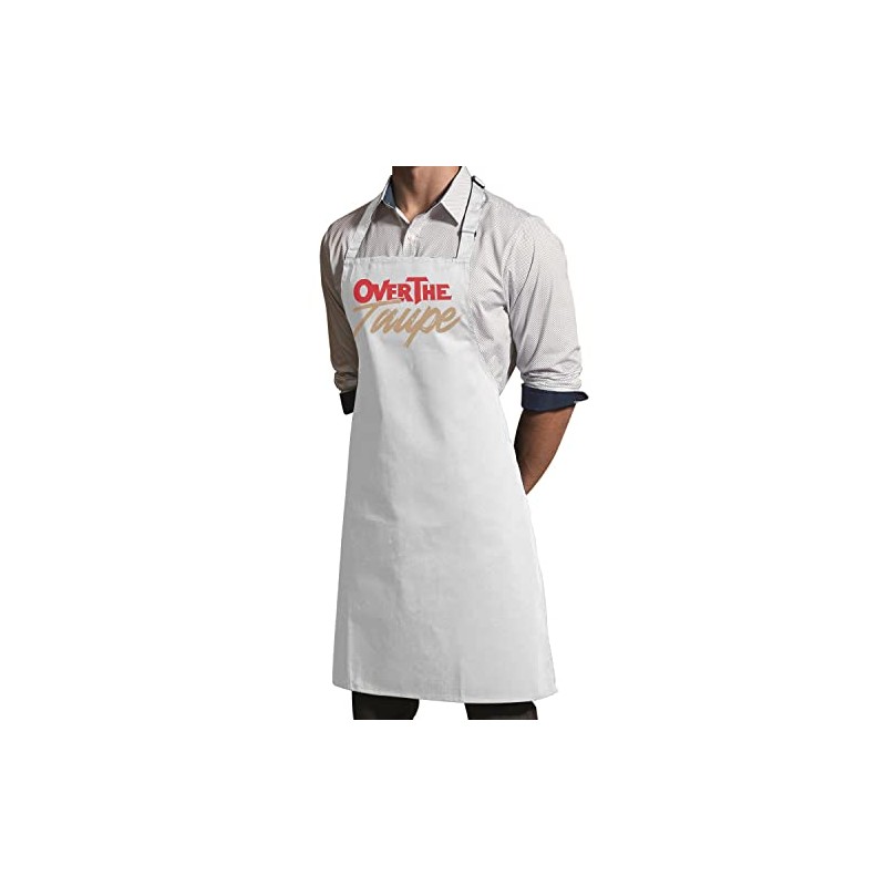 Fabulous Premium Kitchen Apron Over the Taupe Artistic Art Word