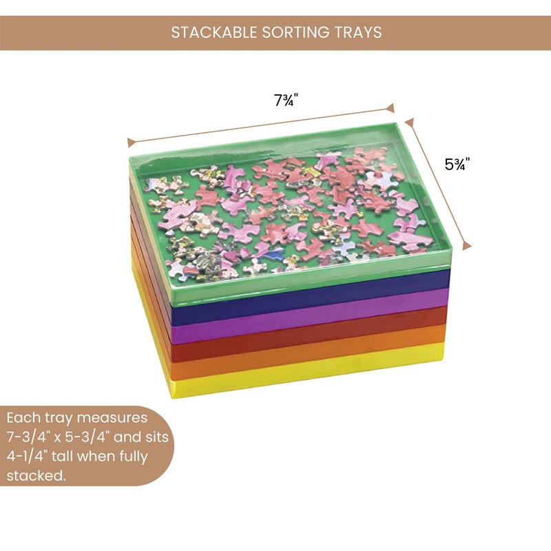 Bits and Pieces – Stack-Em Sorting Trays - Puzzle Piece