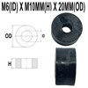 M6 Black Nylon Wide Spacers Standoff Washers ID(internal Diameter) 6.4mm,