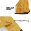 OZERO Leather Work Gloves Flex Grip Tough Cowhide Gardening Glove