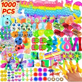 1000 piezas de recuerdos de fiesta para niños, paquete de juguetes antiestrés, regalos de cumpleaños, cajas de premios de aula, caja del tesoro, relleno de bolsas de regalos, premios de carnaval, rellenos de huevos de Pascua