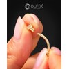 OUFER 14K Solid Gold Clea CZ Replacement Ball Externally Threaded