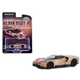 2022 Ford GT Heritage Edition DCD in Gold Metallic Red 1966 24 Hours for Le Mans Ford 1-2-3 Sweep Tribute Diecast Toy
