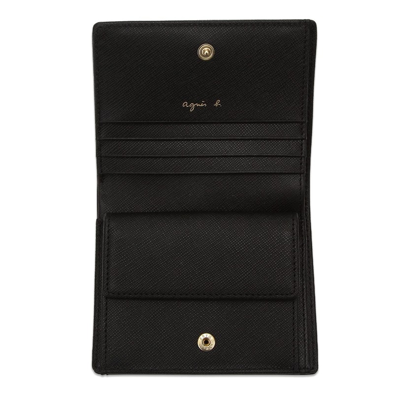 agnesb MW09 03 Mini Wallet, Mini Wallet, Bifold, Black