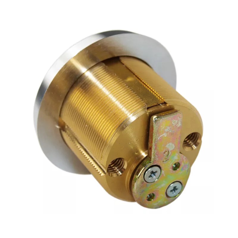 Mul-T-Lock Junior Satin Chrome Rim/Mortise Cylinder With 2 Keys -