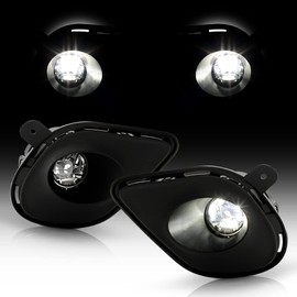 ACANII - For 2015-2022 Dodge Charger w/Hood Scoop Bumper LED Fog Lights Lamps w/Switch and Kits Pair Set Left+Right