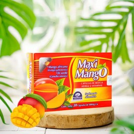 Maxi Mango Suplemento Nutricional Herbal 30 Cápsulas Sabor Mango