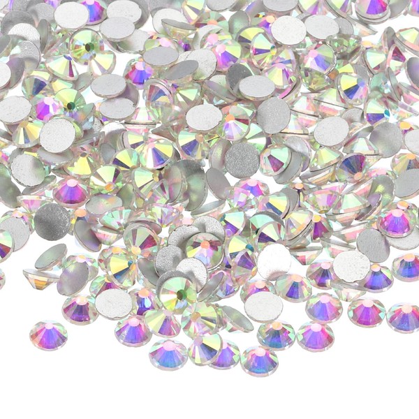 PATIKIL 400Pcs SS30 Round Flatback Crystal 6.3-6.5mm Glass Rhinestones Gems