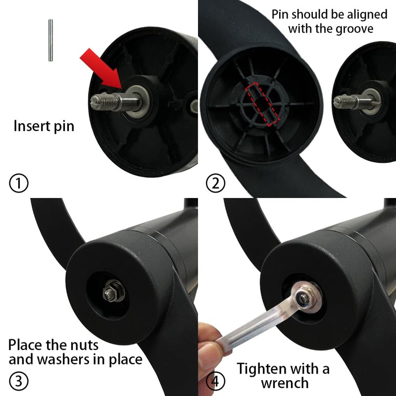 Boat Propeller for Brushless and brushed Electric Trolling Motor,Engine Replacement