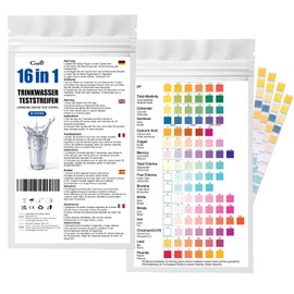 Cozii 16 in 1 Drinking Water Test Strips, Pack of 30 Water Testers, Drinking Water, Easy Checking of Water Quality, Water Test Strips with Hardness, Lead, Iron, Copper