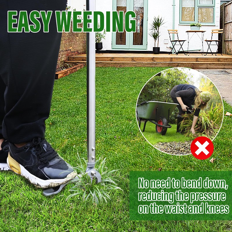 BARAYSTUS Stand up Weed Puller with 3 Claw Head, 45.6"