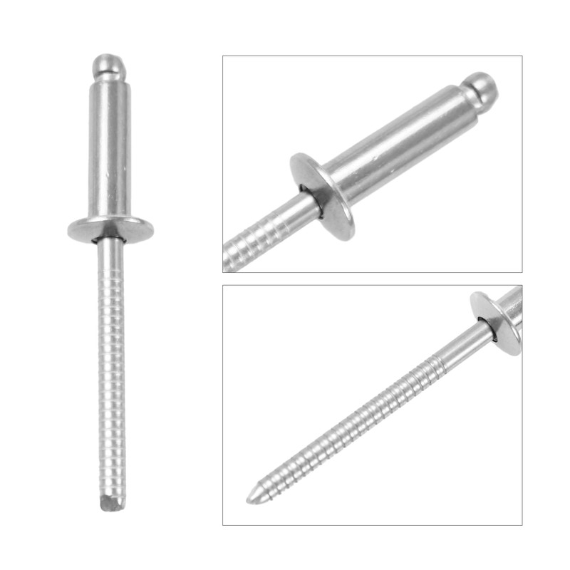 bociloy 50PCS 3/16" x 5/8" Stainless Steel Blind Rivets, Stainless