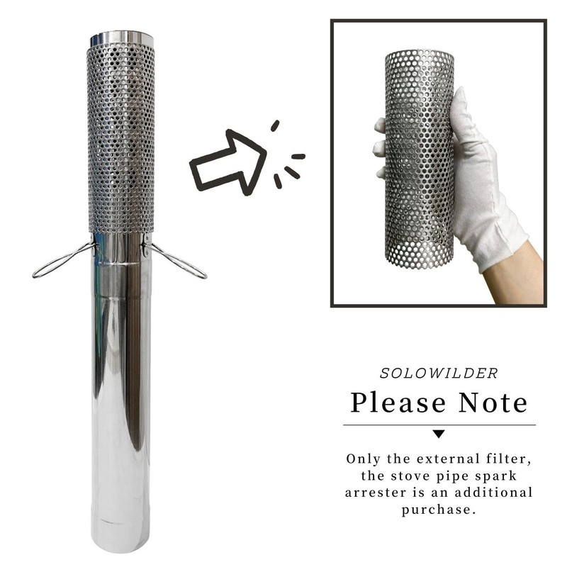 SoloWilder 2.4 inch Stovepipe Spark Arrestor Screen Chimney Tube Filter