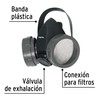 Pretul RES-2-P, Respirador sin cartucho, 2 filtro, Pretul