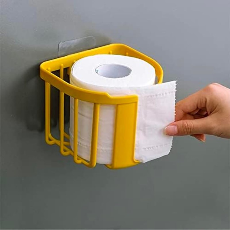 Versatile White Adhesive Basket Holder: Bathroom, Kitchen, Sponge, Sink Storage