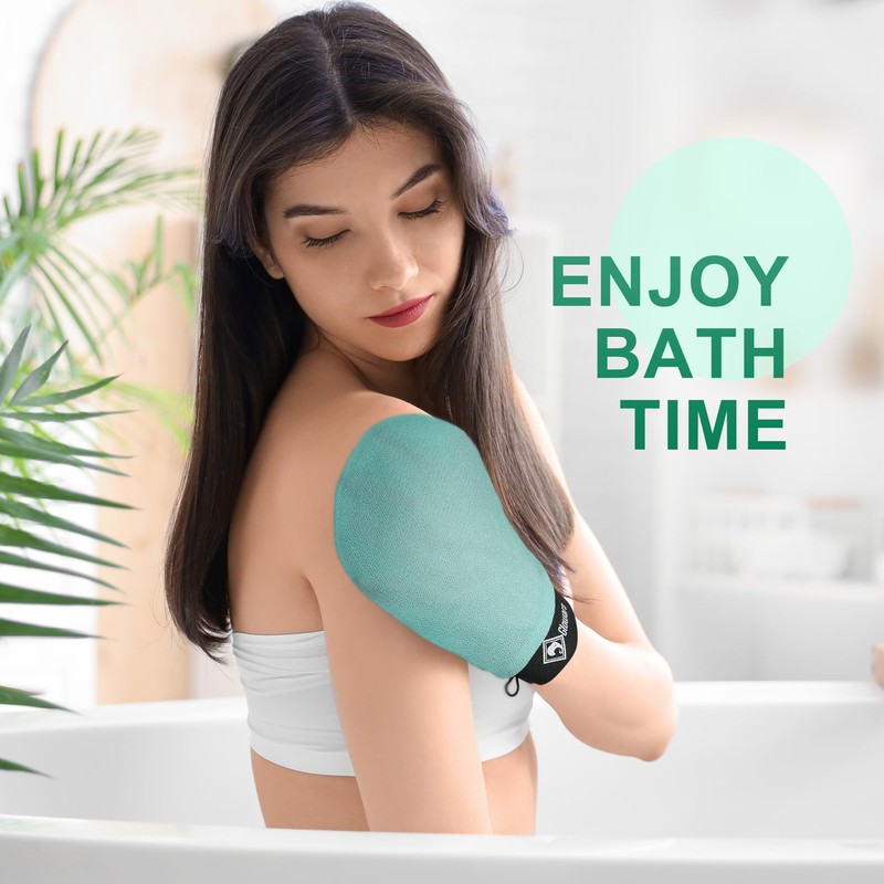 3 PCS Exfoliating Glove and Mitts, Removes Dead Skin and
