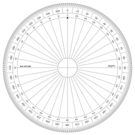 Graphoplex gx120d Full Circle Protractor Clear