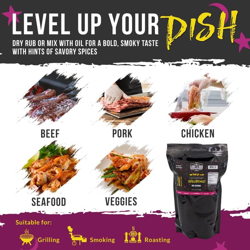 Lane's Spellbound Pork Rub Seasoning, All-Natural BBQ Seasoning Rib Rub,
