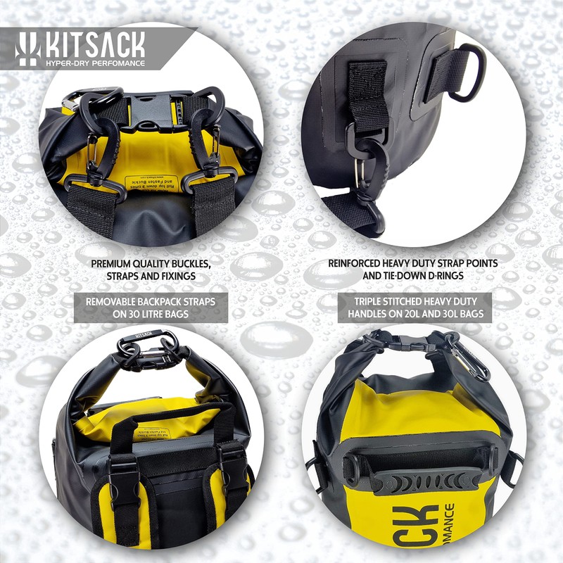 Kitsack Premium Heavy-Duty Roll Top Dry Bag 5 Litre -