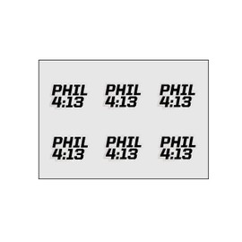 EyeBlack Glitter Bible Verse Face - New and Old Testemant Bible Verse, Set of 12 - Sparkling Designs for Churches, Slow Pitch Softball, Cheerleaders, Cheerleading (Phil-4:13)