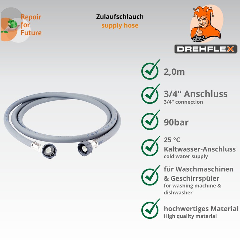 Drehflex® – Washing Machine/Dishwasher Inlet Hose/Hose etc. Universal – Various