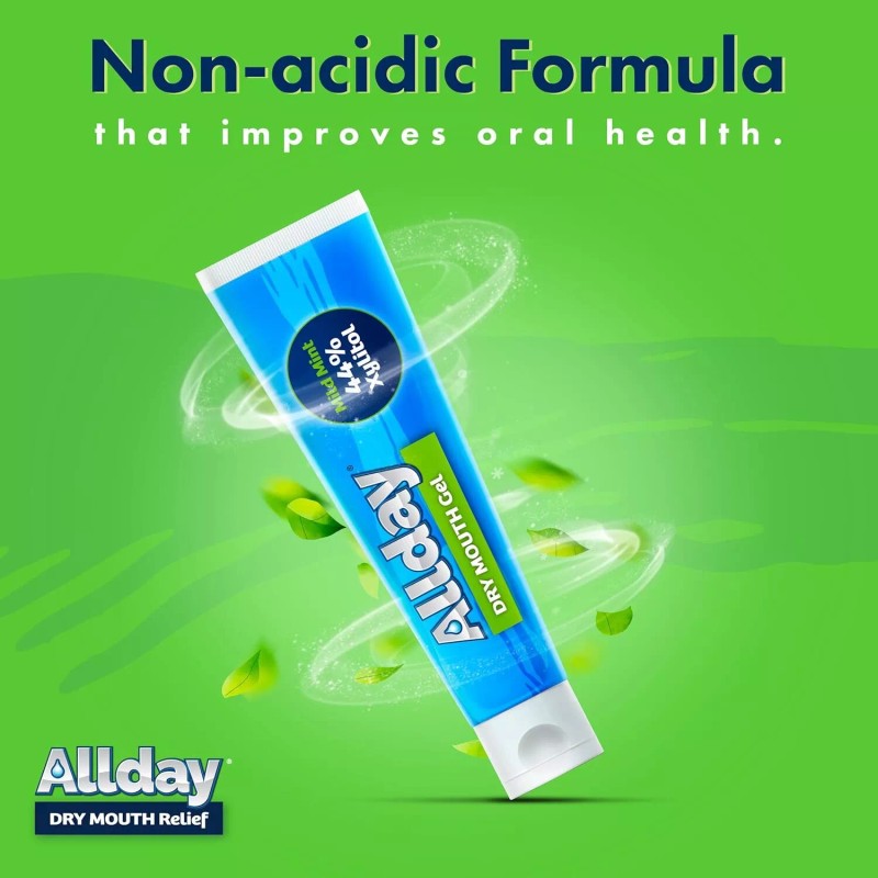 Allday Dry Mouth Gel - Maximum Strength Xylitol, Fast Acting,