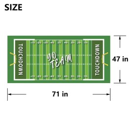 KHAMPA Football Party Decorations Disposable Tablecloth, Green Touchdown Field Design