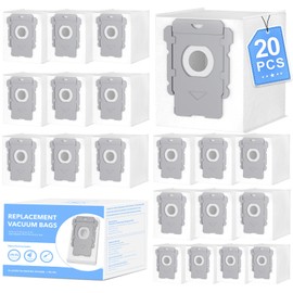 20 pack Replacement Vacuum Bags Compatible with irobot Roomba i3, i3+,i7, i7+, j7, j7+,i7plus, i4, i4+,i6, i6+, i8, i8+,s9, s9+, s9plus,I & S & J Series Automatic Dirt Disposal Bag……