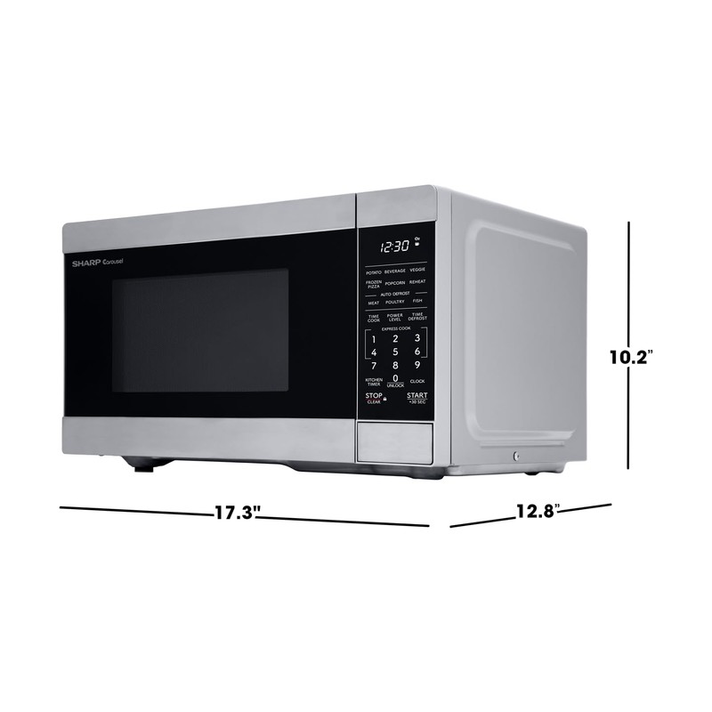 SHARP Compact Countertop Microwave Oven with Removable 10" Carousel Turntable,