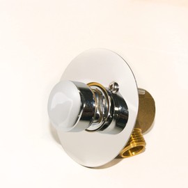 GOLDMAN SERVICE Chrome Plated Timed Short Water Spout Tap Water Saving Auto Lock with Trim M-M 1/2"