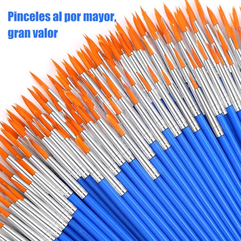 Set 100 Pinceles Para Dibujo Acuarela Acrílico Oleo Gouache