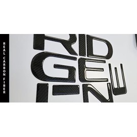 Tailgate Raised Stickers Insert Letters fits 2024 2025 26 Ridgeline Real Carbon Fiber
