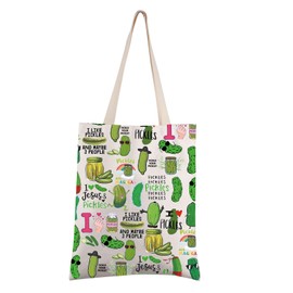 FEELMEM Pickles Gift Funny Dill Pickle Gift Vegetarian Lovers Tote Bag Food Enthusiasts