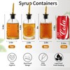 Syrup Dispenser Bottles Set of 3, Simple Syrup Bottle for