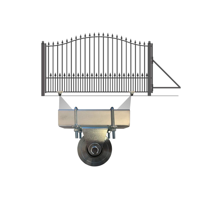 Slide Gate V Groove Wheels 4” Double Bearing Bolted External