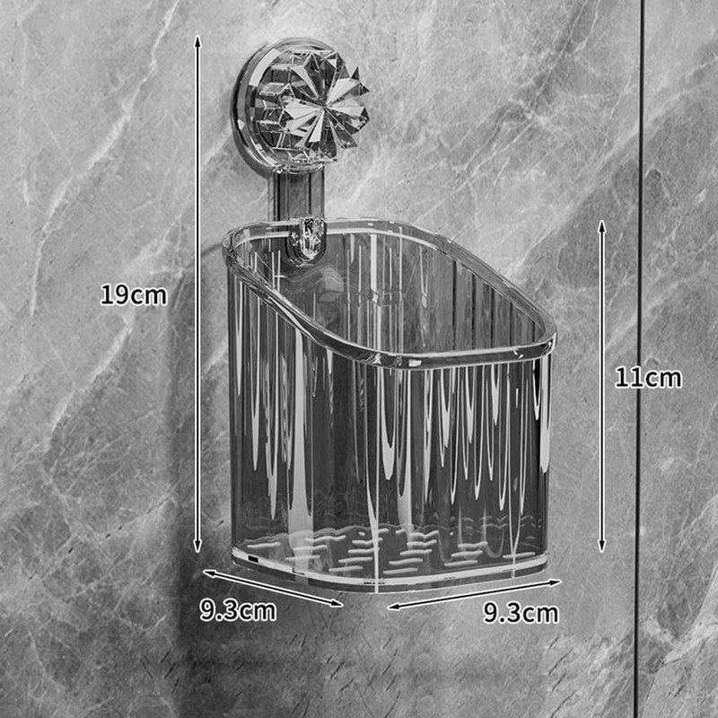 Shower Shelf without Drilling, Shelf with Suction Cup, Reusable Shower