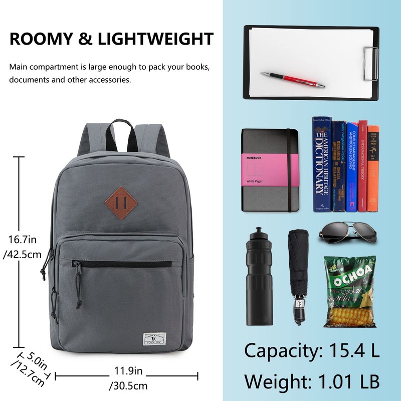 VX VONXURY School Backpack, Lightweight Children’s Backpack Water Resistant Work