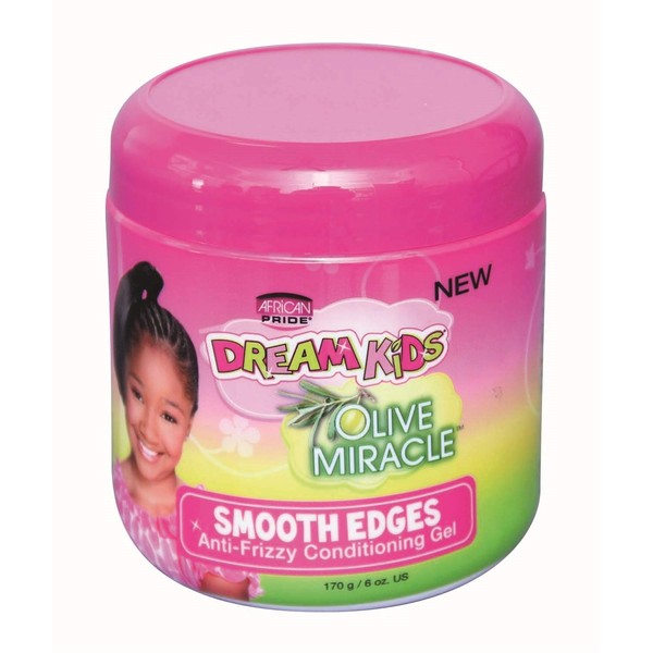 African Pride Dream Kids Olive Miracle Smooth Edges Gel 6 Ounce (177ml) (3 Pack)