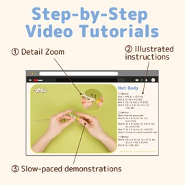 Yeezhee Crochet Kit for Intermediate&Advanced Beginners, Crochet Cat Hat Kit with Step-by-Step Video Tutorials, DIY Pet Hat Kit with Ear Holes, Knitting Gift for Adults Kids, Aviator