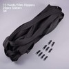 BENECREAT 10m/11Yards #3 Black Nylon Coil Zippers with 20PCS Iron