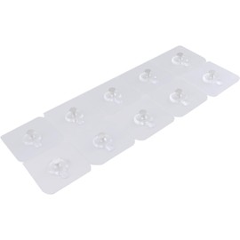 Sluswallow 10 Pack Transparent Adhesive Hooks, Wall Hangers Without Nails, Heavy Duty Waterproof Wall Hooks for Home and Office, Bathroom Hardware