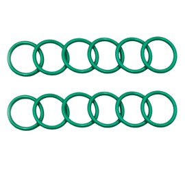 MACHSWON 50 Pcs Fluorine Rubber O-Rings Gasket Rubber Washer Round Sealing Ring 34mm OD 31mm ID 1.5mm Width FKM Gasket Rings Seal Grommets Green