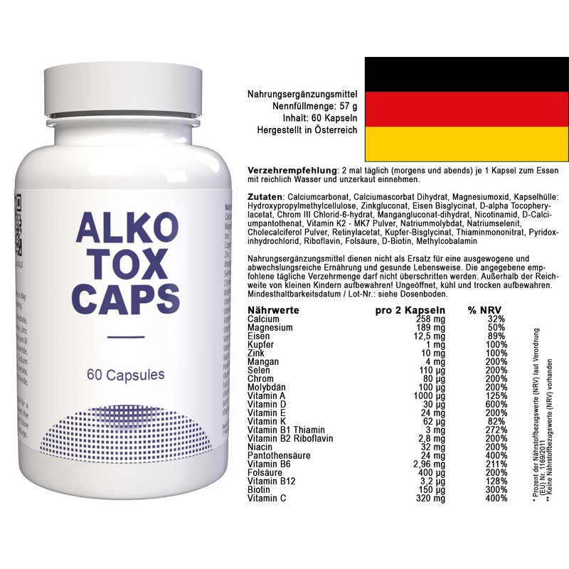 Alkotox - 180 Kapseln (3x60 Kapseln), 3er Pack