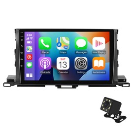 10.1 Inch IPS Touchscreen Android 13 Car Stereo for Toyota Highlander 2014-2019 with Wireless CarPlay & Android Auto 2+32GB Car Radio, Support GPS, WiFi 6, Bluetooth,5.4, FM, Backup Camera, SWC, USB